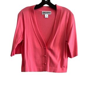 Jessica Howard Coral/Salmon Button-Up Cardigan size Medium